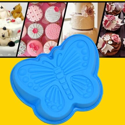 Butterfly Shape Cake Cup Liners Silicone Baking Cups Muffin Cupcake Cases Microwave or Oven Tray Safe Molds for Handmade Soap, Biscuit, Chocolate, Muffins, Jelly Pack of 4