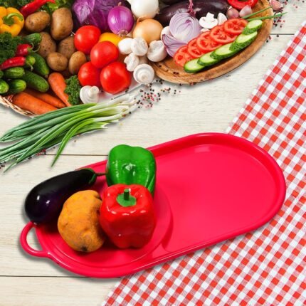 Kitchen Plastic Chopping Board with Tray Convenient Cutting Surface and Tray for Easy Food Prep and Cleanup